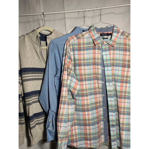 PREPPY CASUAL Mens shirts LOT Chaps/Nautica size M - Picture 1 of 6